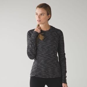 Lululemon Runderful Long Sleeve - Heathered Black